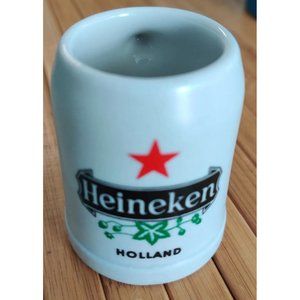 Vtg Dollhouse MINIATURE Heineken Holland 2.5" Beer Mug Stein Stoneware Brazil